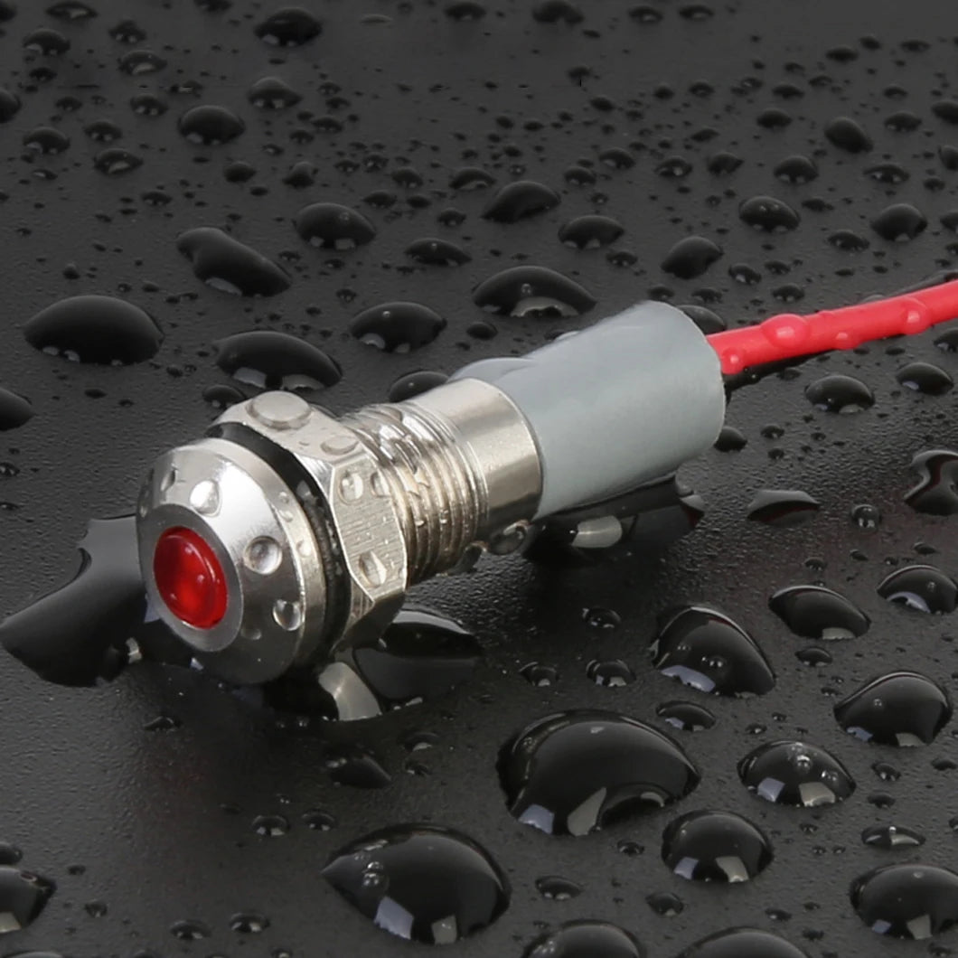 ABILKEEN 20PCS 6MM Mini Industrial Signal Indicator Light 3-6V 12-24V 110V 220V  IP65 Waterproof Metal Pilot Light