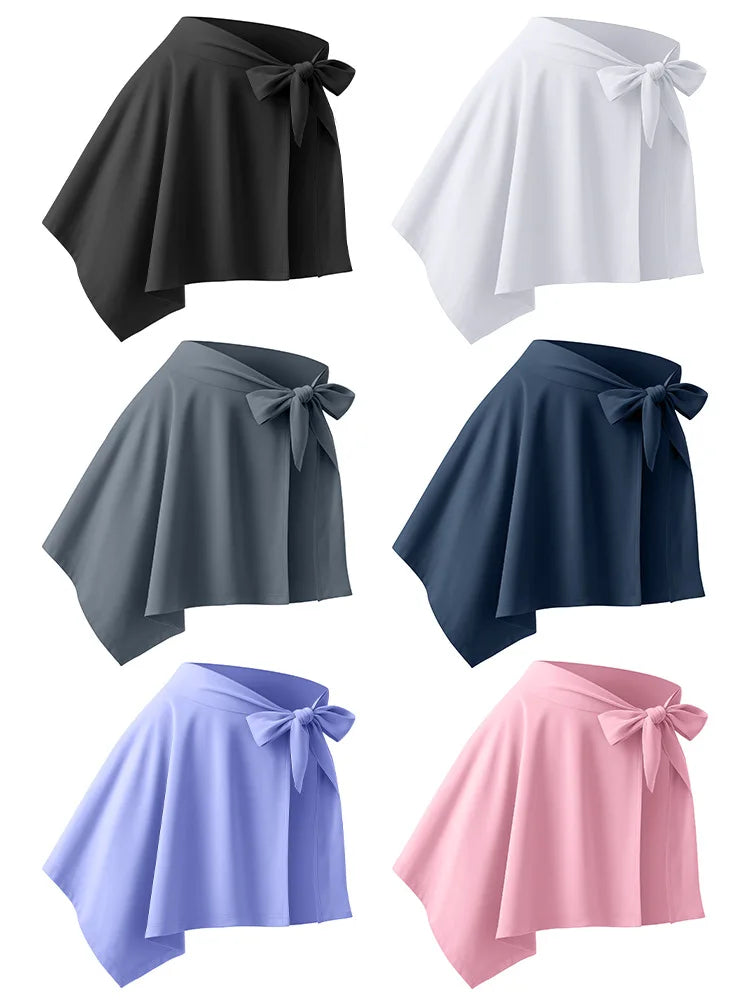 Yoga Women Short Skirt Fitness Dance Workout Wrap Skirt Pilates Anti-Peek Ballet College Girl Hip Covering Quick-Dry Gym Skirt