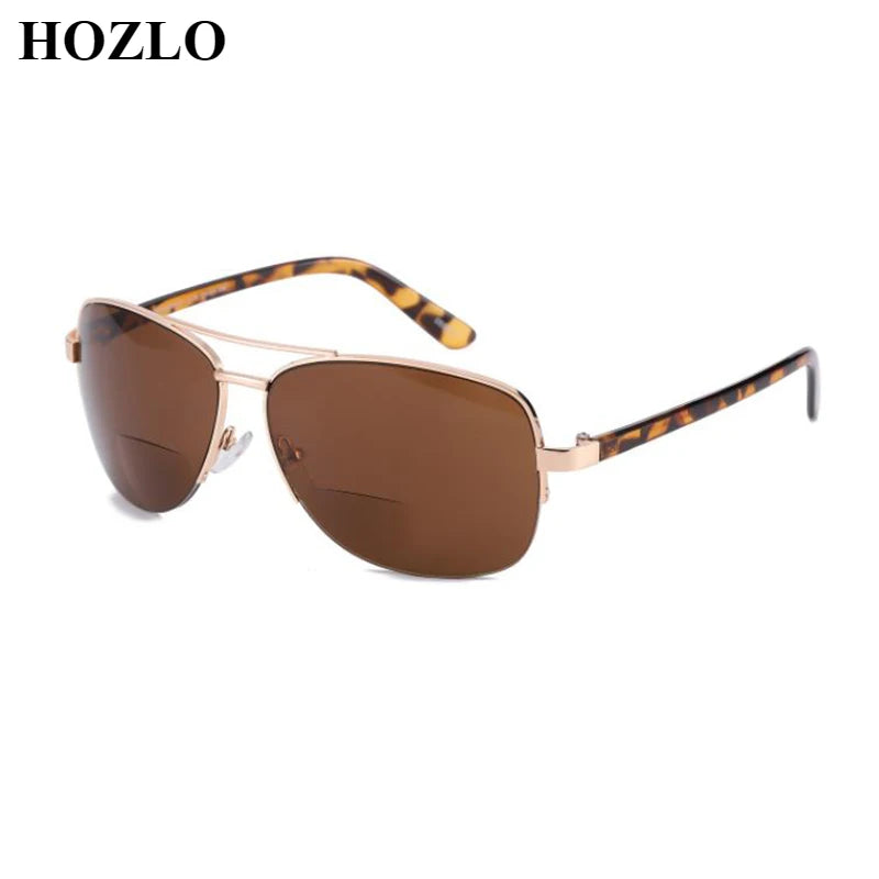 New Semi Rim Bifocals Pilot Reading Glasses Women Men Look Near Far Presbyopia Sunglasses Double Beam Hyperopia Eyeglasses Gafas