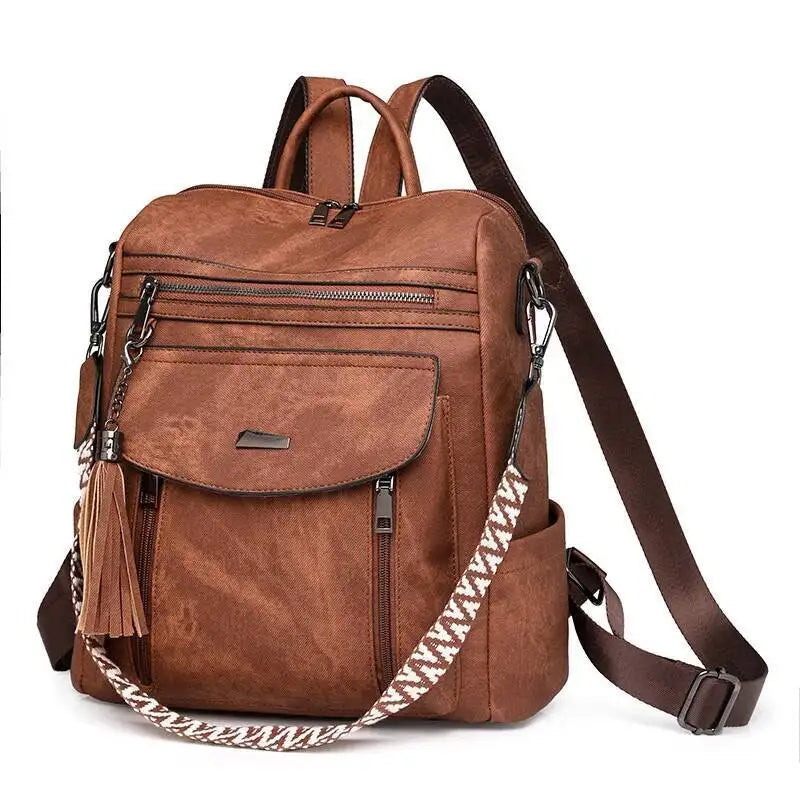 Hot Sale Luxury Women's Backpack Multifunctional Layers Double Shoulder Bags Luxury Good Quality  Spring Trend PU Women's Bag