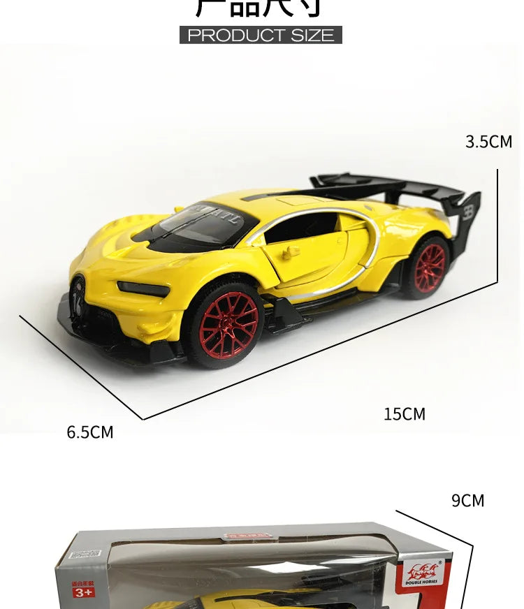 1：32 Bugatti Vision Gt Metal Alloy Car Model Diecast & Toy Vehicles Car Model High Simulation Miniature Scale Childrens Toy Gift