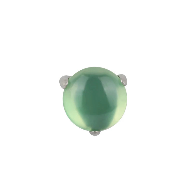 10Pcs G23 Titanium Piercing 3.5mm Natural Stone Ball Ear Nail Lip Stud Tongue Studs Accessories Body Piercing Jewelry Wholesale