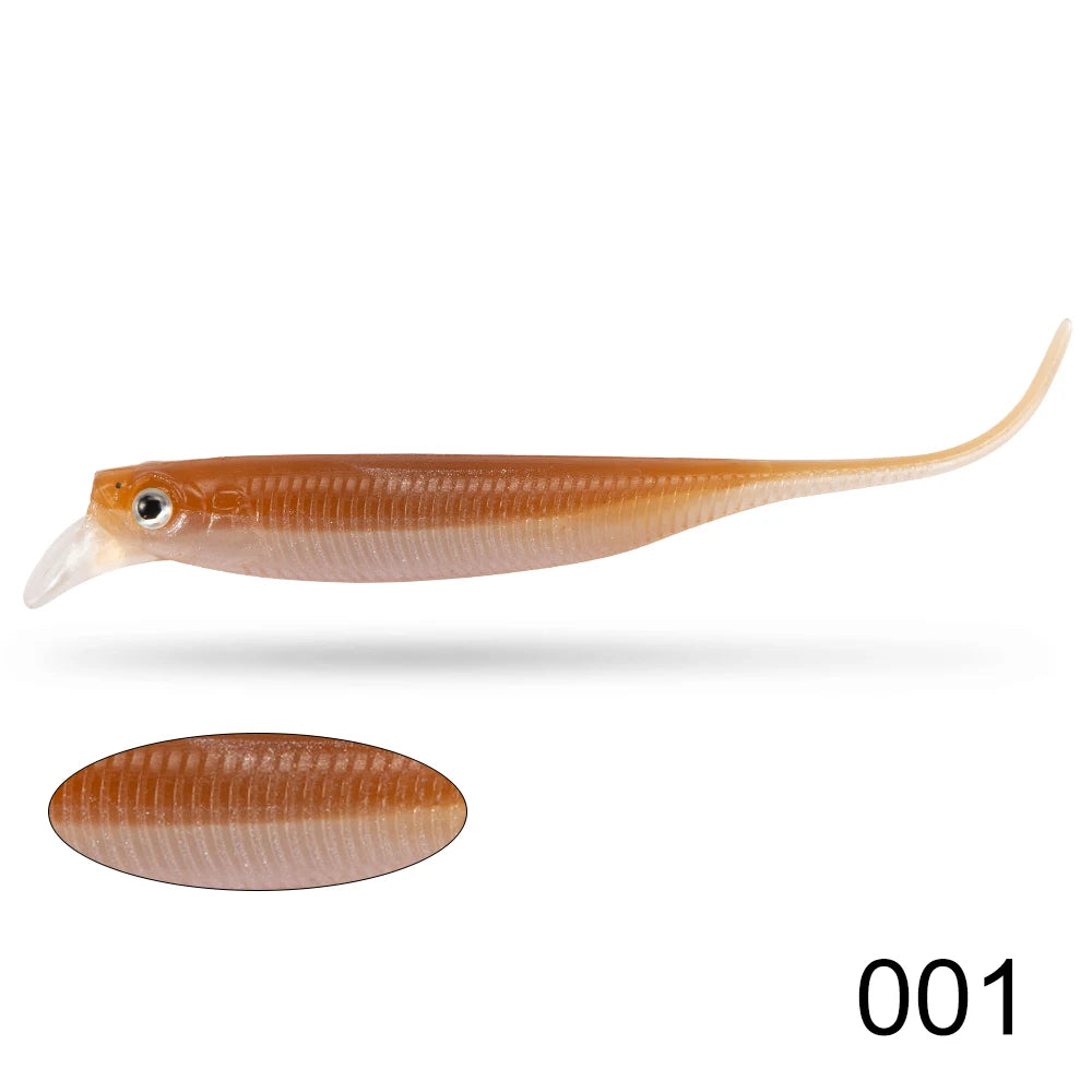 D1 Carp Fishing Soft Lure With Lip 85mm 2.5g Drift Freshwater Bait Leurre Souple Rolling Action Black Bass Perch Tackle DT2009