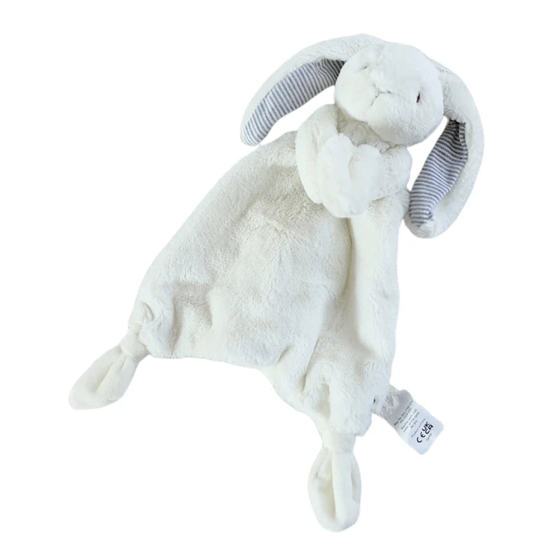 Baby Security Blanket Soothing Appease Towel Soft Animal Rabbit Plush  Teething Bib Infants Comfort Sleeping Nursing Dropship