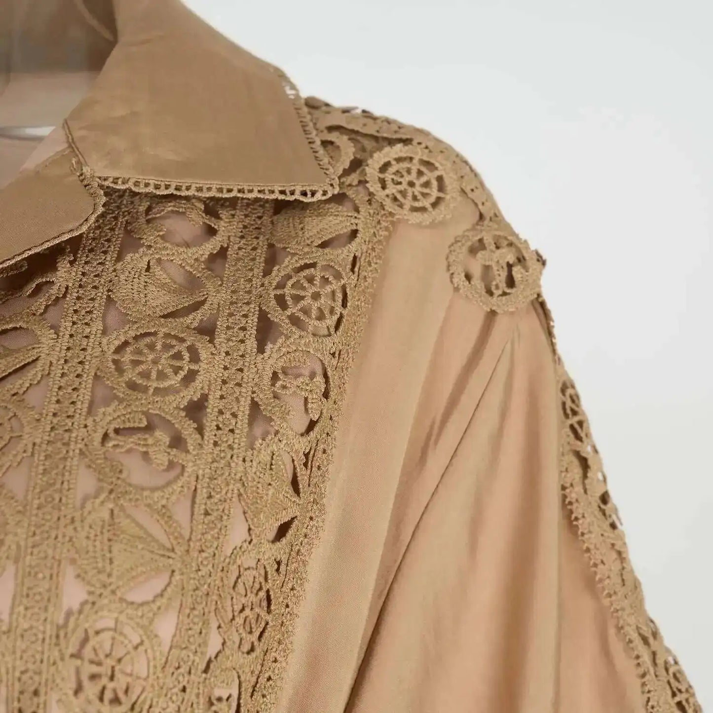 Luxury Long Maxi Dresses Shirt Women 2025 Summer Holiday Lace Embroidery Cotton Loose Big Size Hollow Out Wedding Dress White