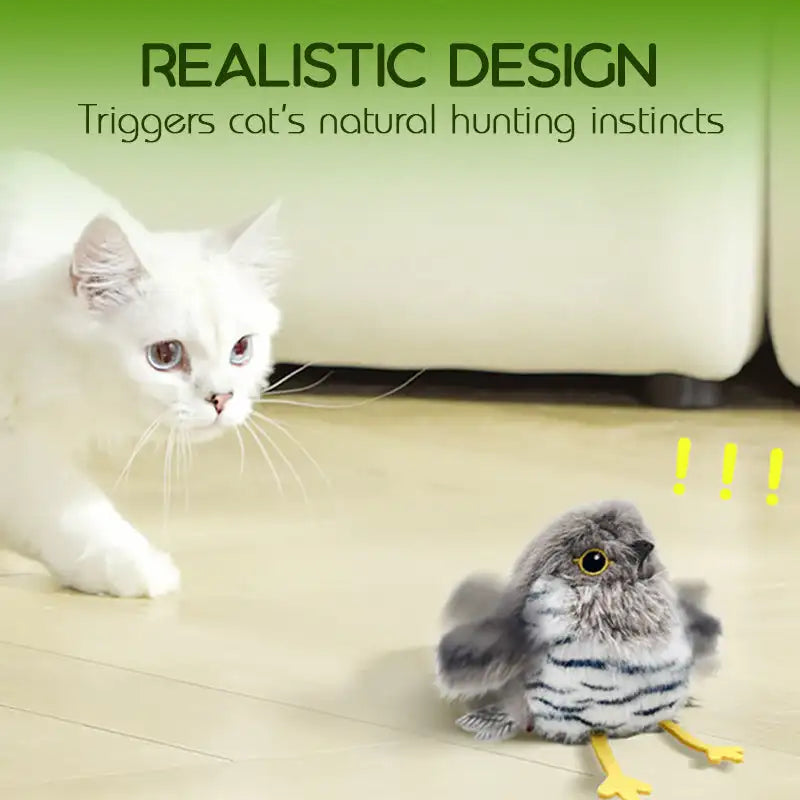 Cat Toy with Induction Movement Birds Toy for Cats Rechargeable Flapping Cat Toys Motion Activated for Indoor Hunting