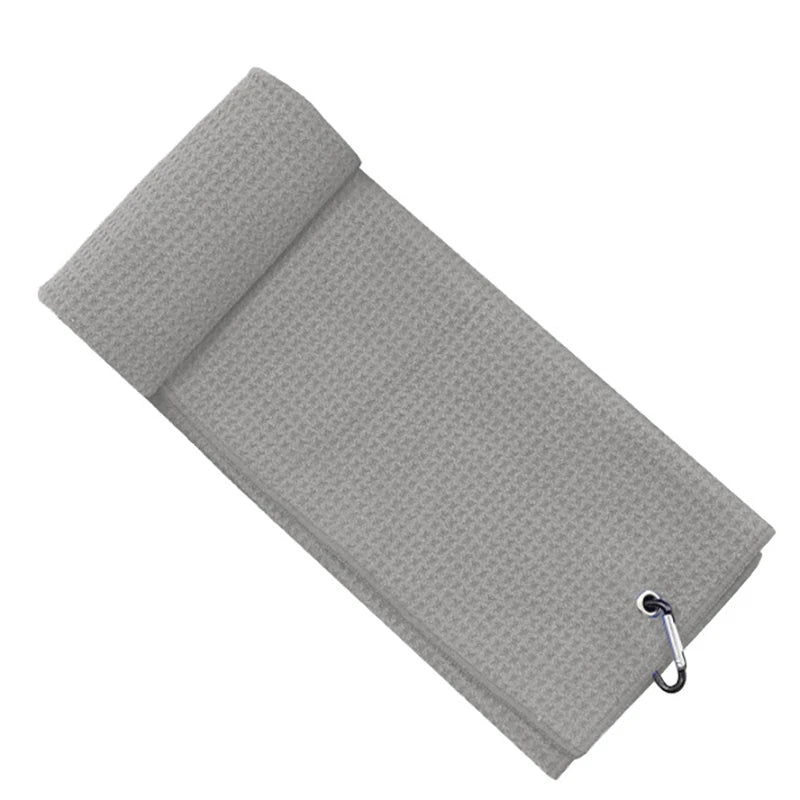 Golf Towel Microfiber Fabric For Golf Lovers Soft Absorbent Golf Club Cleaner Rag Clip Golf Accessories Golf Club Cleaning Towel