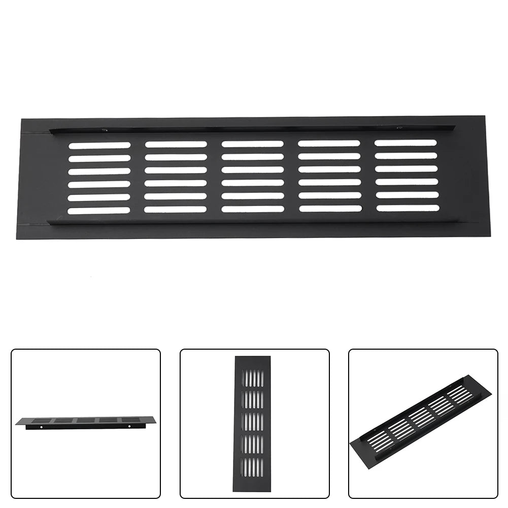 60mm Aluminium Rectangular Cabinet Wardrobe Air Vent Grille Ventilation Cover