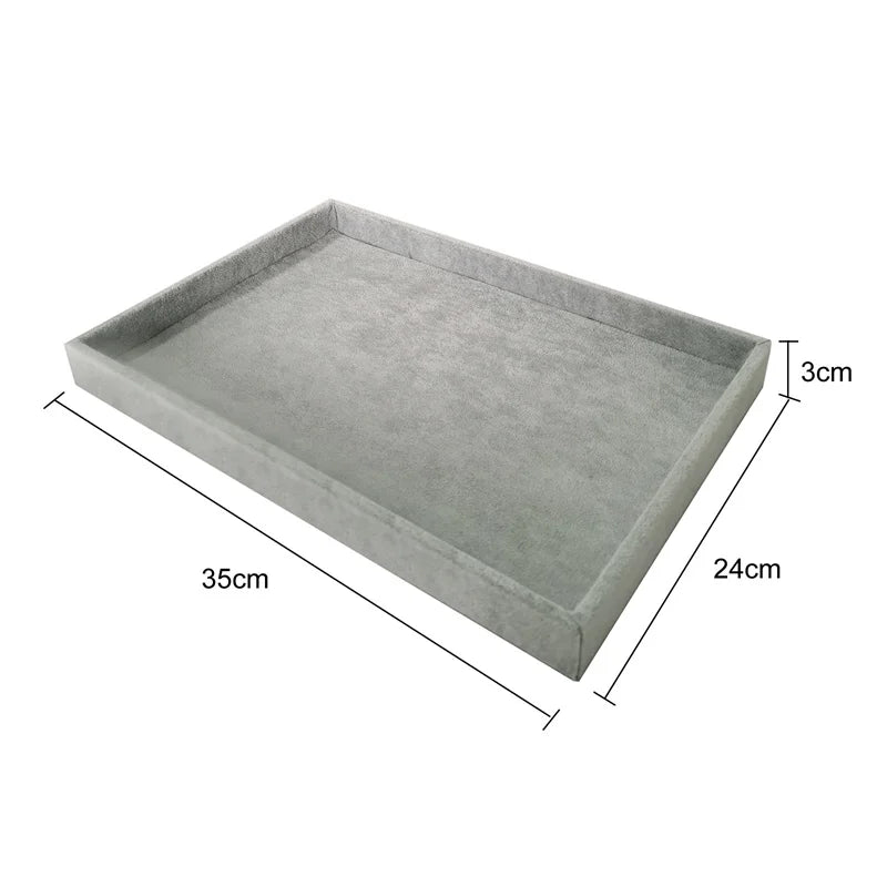 Large capacity jewelry display tray 35*24cm ring earring necklace storage holder Personal jewelry collection decoration tray