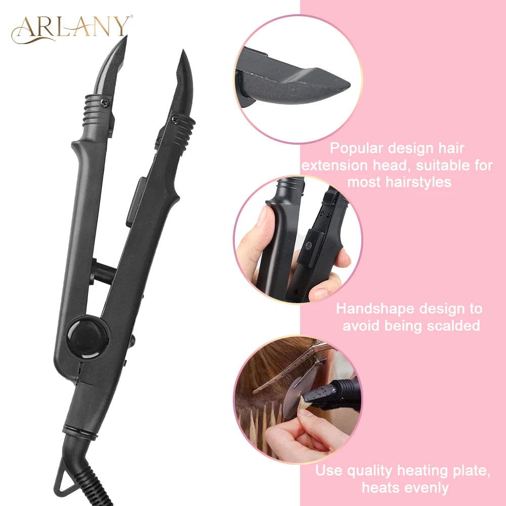 ARLANY Hair Connector for Keratin Extensions Fusion Heat Iron Connector Wand Temperature Adjustable Fusion Heat Iron Connector