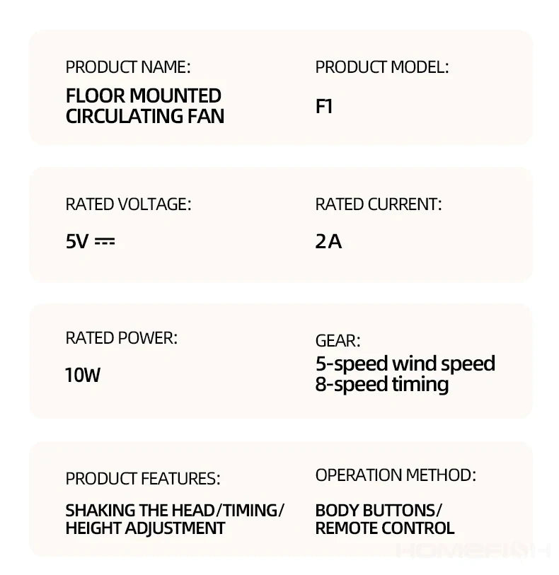 360 Circulation Quiet Powerful Floor Fan,Standing Smart Fans,with Remote Control Adjustable Height