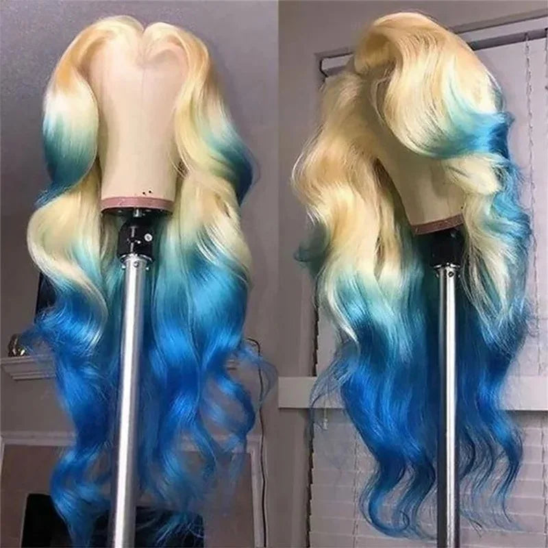 White Wig Body Wavy Lace Front Wig 13x4 HD Heat Fiber Pre Plucked Synthetic And Blend For Women Daily Wear Clearance Cosplay