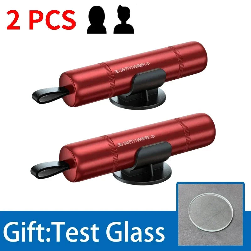 2 In 1 Car Safety Hammer Emergency Glass Breaker Cut The Seat Belt  High Hardness Tungsten Steel Rescue Tool Auto Accessories