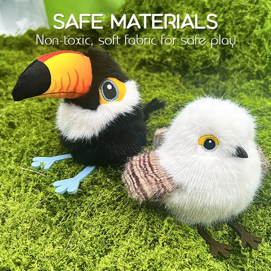 Cat Toy with Induction Movement Birds Toy for Cats Rechargeable Flapping Cat Toys Motion Activated for Indoor Hunting