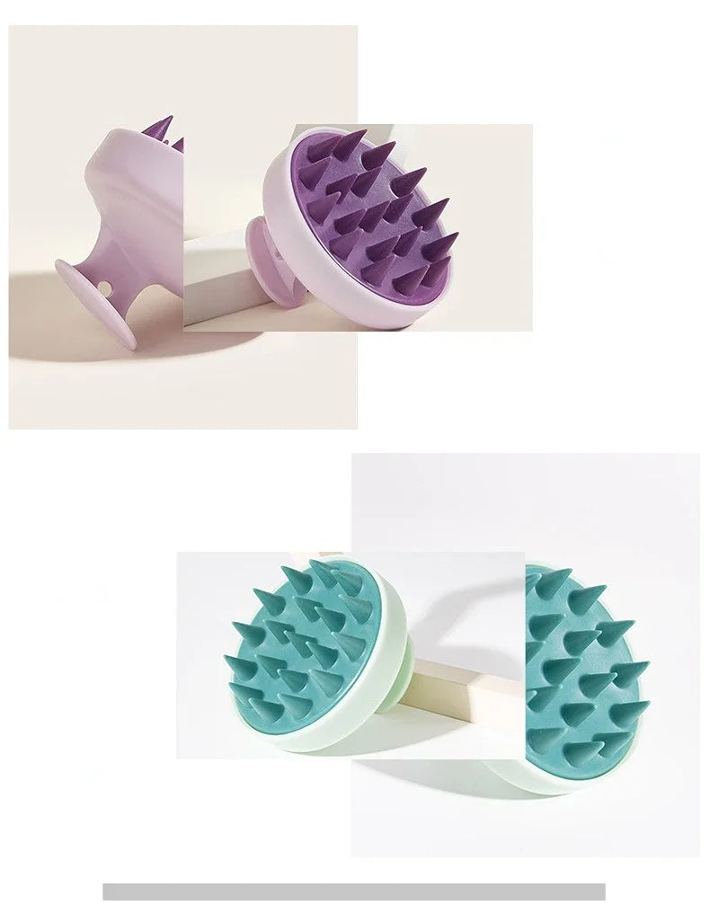 Silicone Shampoo Scalp Hair Massager Head Body Scalp Massage Brush Comb Hair Washing Comb Shower Brush Bath Spa Massage Brush