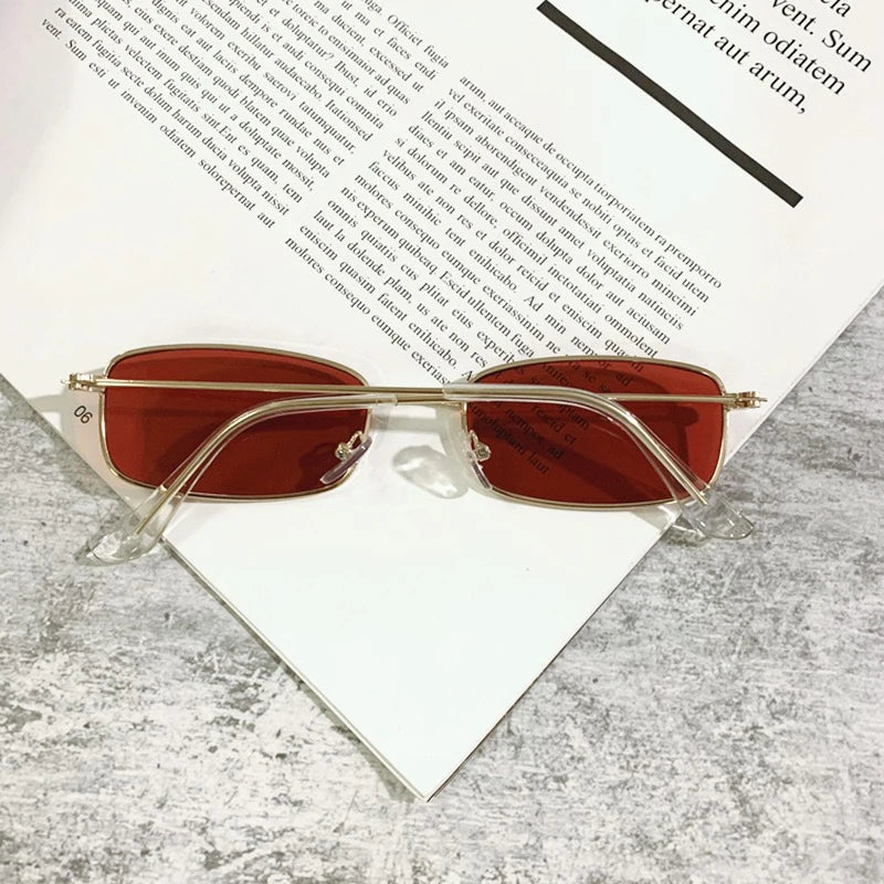 Fashion Retro Small Square Frame Sunglasses For Women Men Rectangle Sun Glasses Summer UV Protection Shades Vintage Eyewear