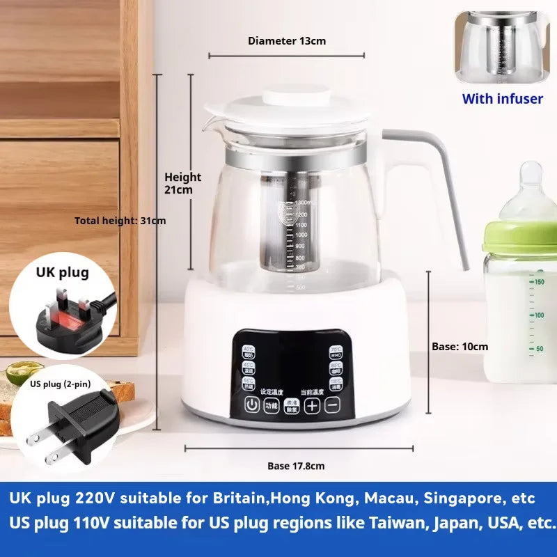 1.3L Household Constant Temperature Kettle, Fast Boiling Kettle, Baby Milk Regulator, Electric Kettle, Durable Health Pot