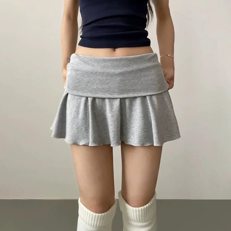 Waist-Flipping Ruched Skirts Prevent Exposure Golf Sports For Women Short Dress High Elasticity Athletic Short High Waist Skirt