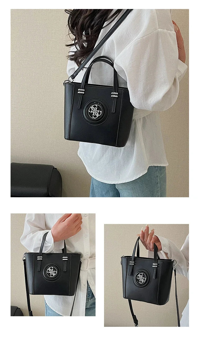 Vintage Leather Diaper Bag For Ladies High-end Simple Fashionable Classic Design Trendy Large Capacity Commuter Backpack