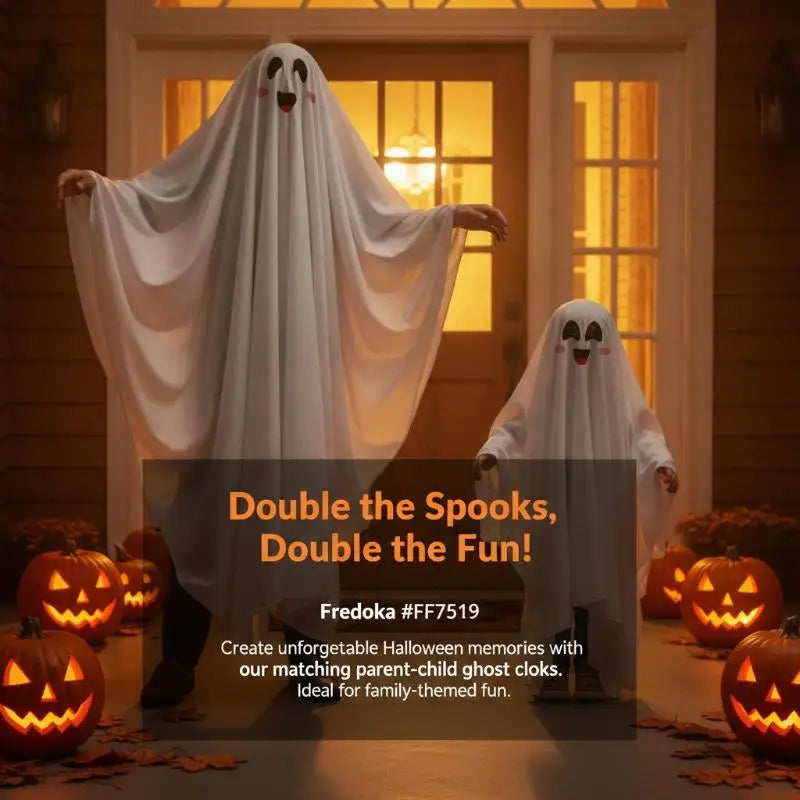 Halloween Costume Soft Breathable Fabric Easy Wear Cute Prints For Adults Kids Halloween Parties
