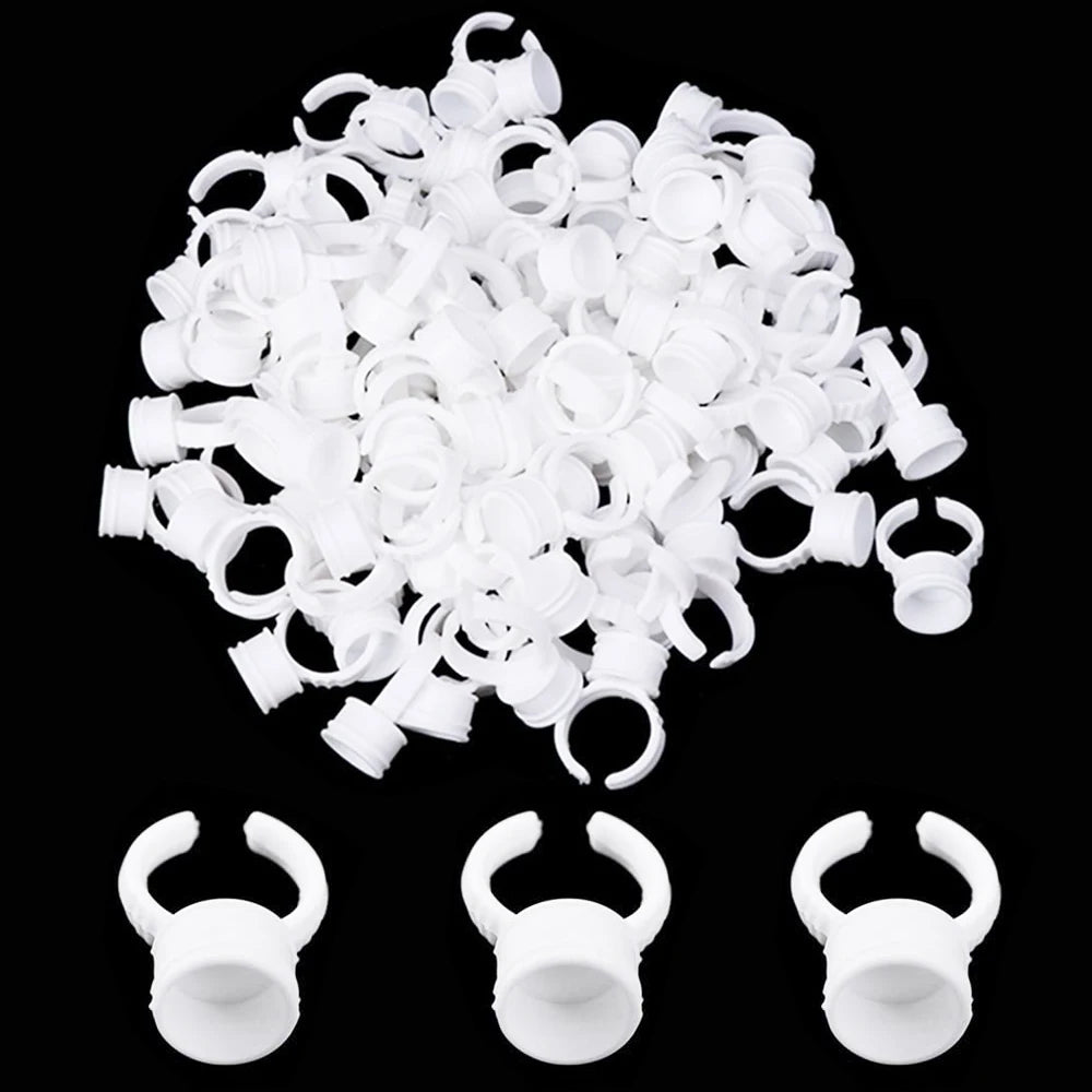 100/500/1000PCS Tattoo Rings Cups S/M/L Disposable Permanent Makeup Ring Plastic Tattoo Ink Pigment Ring for Tattoo Accessories