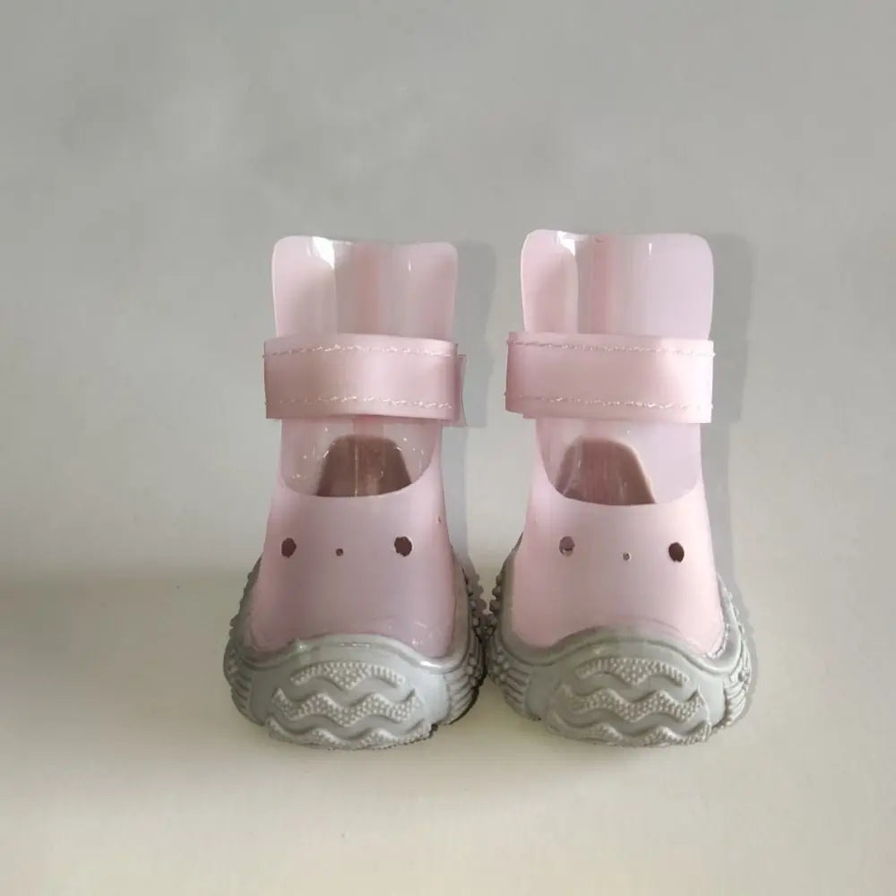 Cute Non-slip Waterproof Pet Shoes Comfortable Adjustable Outdoor Dog Boots Elastic Breathable Pet Rain Shoes Cat Paw Protection