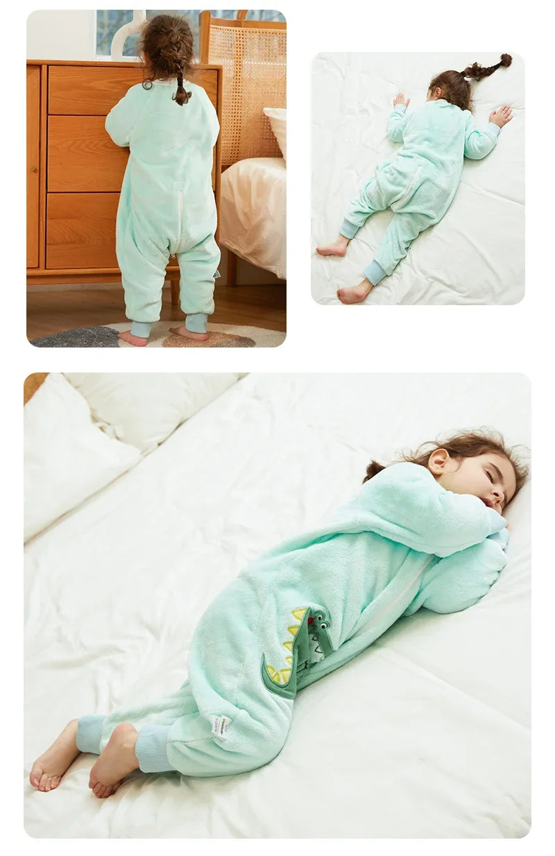 Kids Animal Dinosaur Kigurumi Costume Cosplay Cartoon Jumpsuit for Children Halloween Christmas Girls Boys Hooded Pajamas Onesie