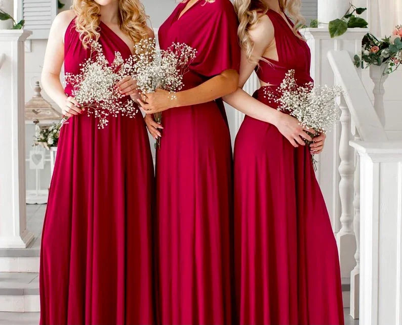 Multiway Maxi Dress Bridesmaid Dress Infinity Cocktail Dress Floor Length Bridesmaid Dress Maxi Dress for Bridesmaid Gifts