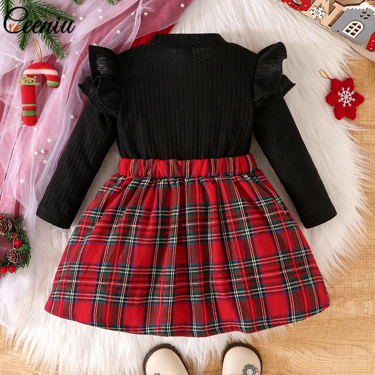 Baby Dress For New Year Green Tree Print Xmas Christmas Dress For Newborns Toddler My First New Year Girls Costumes