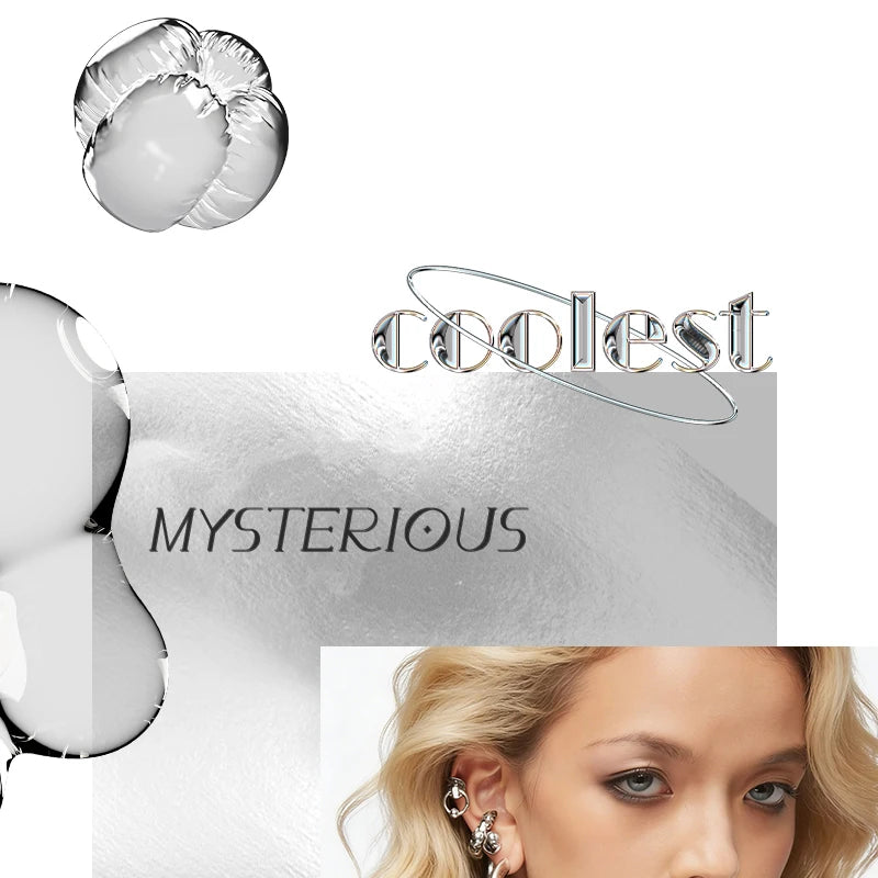 Unique Copper Jewelry Accessories for Men & Women: Avant-Garde Cluster Hoop Earrings, Distinctive Mixed-Metal Shape Body Jewelry