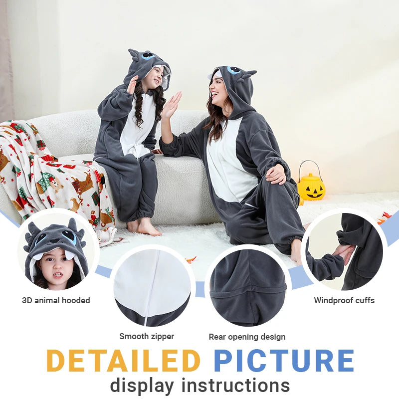 Blue Shark Onesie Jumpsuit Anime Adult Cosplay Halloween Costume Cosplay Carnival Children Pajamas Kigurumi Pijamas Kids Pyjamas