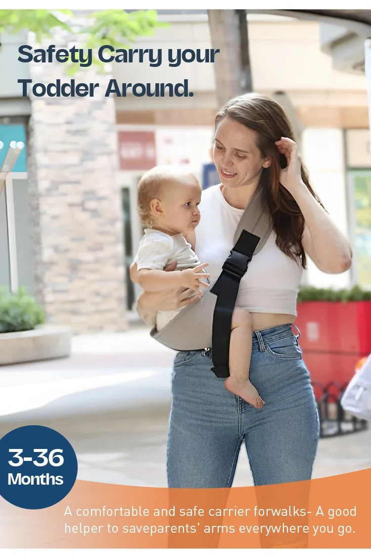 PANGDUBE Baby Carrier Sling with Hip Seat Ergonomic Design Breathable Mesh Newborn to Toddler Waist Support Hands-Free