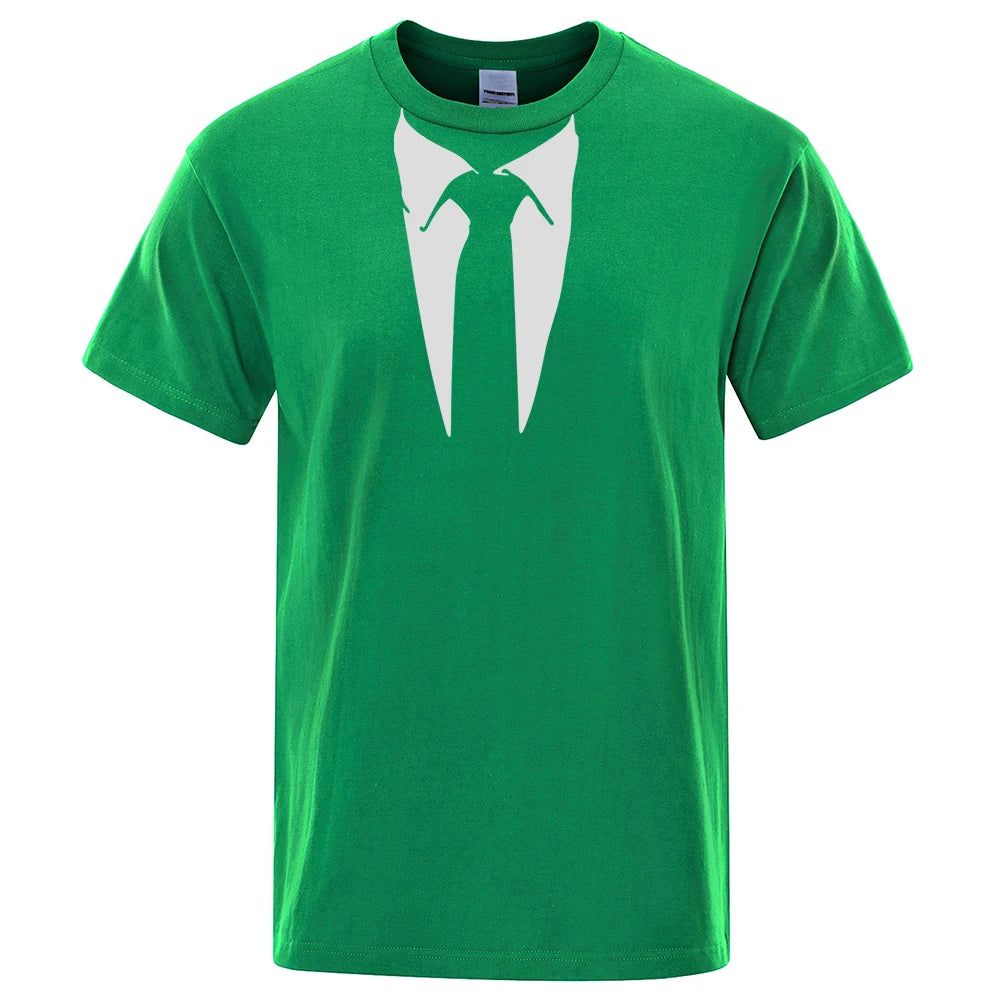 2024 New Summer Men T-shirt Homme Tees Retro Tie Funny T Shirt Man Streetwear Cotten Short Sleeve Top Tees Casual T-Shirts