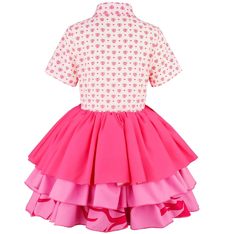 Halloween 2026 European and American descendants movie same cosplay dress jumpsuit sweet and cute pink performance suit