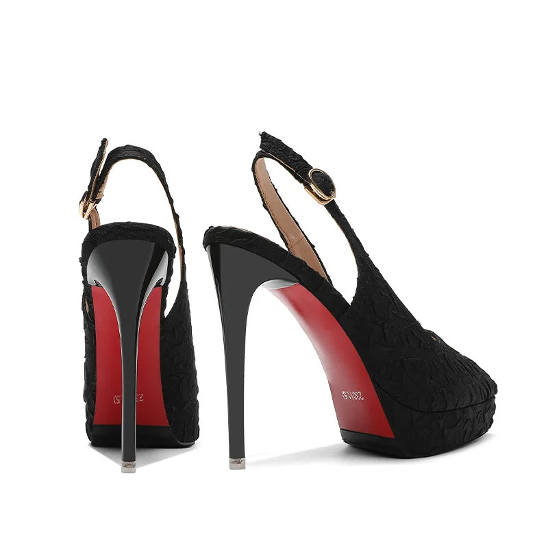 Sexy Women Pumps Bottom High Heels Platform Shoes Ladies Wedding Shoes Bride Chaussure Femme Talon 32-39 12cm Heels for women