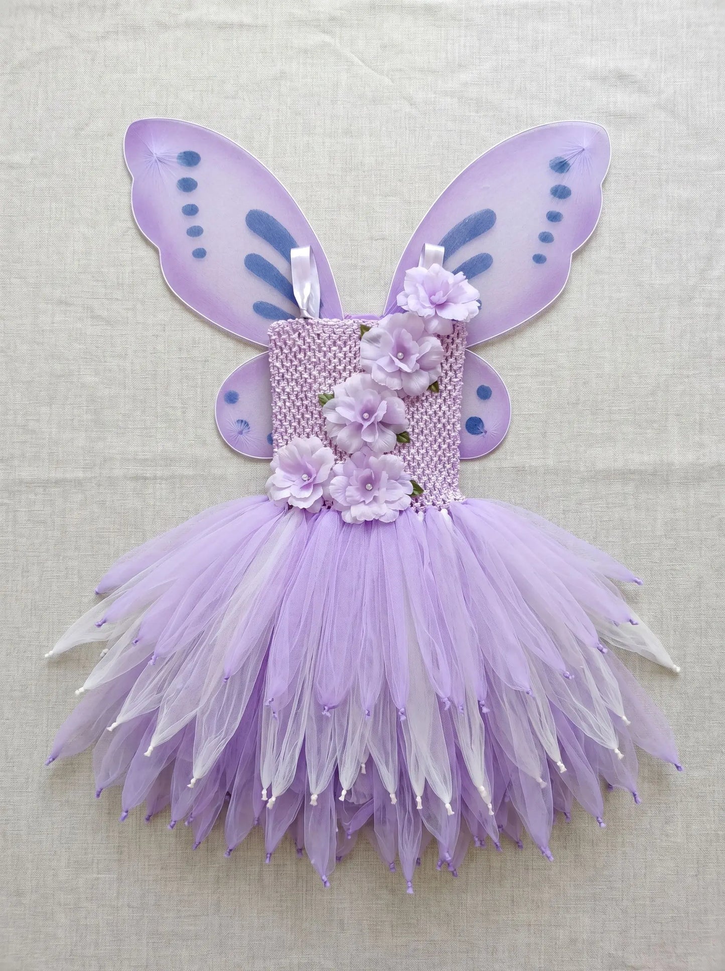 Girls Fairy Costume Princess Dress Kids Butterfly Wing Outfit Tulle Dress Halloween Birthday Party Fancy Dress Carnival Pageant