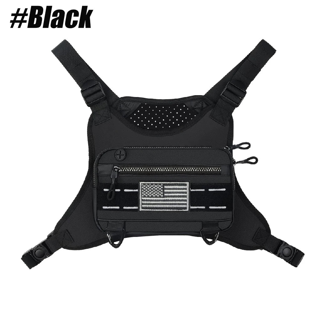 Outdoor Running Cycling Chest Bag Water-Resistant Lightweight With Phone Pouch For Fitness Commute Multi-Scene Men Women