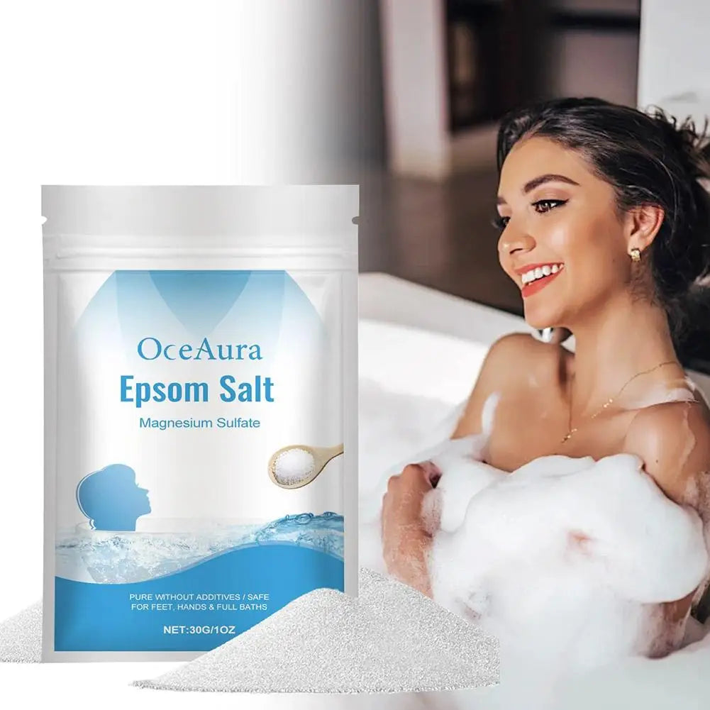 1/2/3/4/5/6/8/10PCS*30g Natural Epsom Salt Body Bath Salt Gentle Exfoliating Dead Skin Remover Deep Moisturizing Care