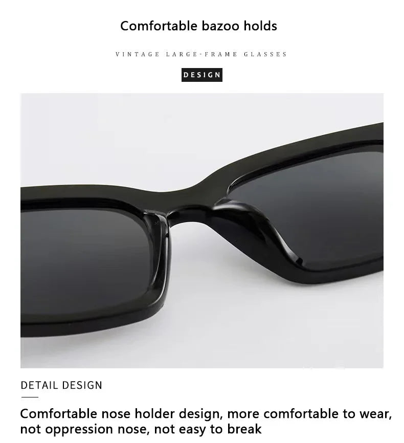 Small Rectangle Women Sun Glasses Brand Men UV Shades Retro Square Black Sunglasses 2021 Luxury Glasses White Decoration Eyewear