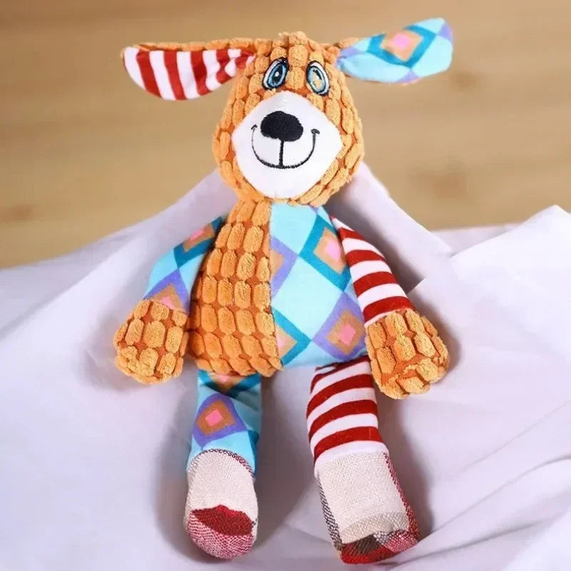 1/2 Pcs Pet Voice Toys Dog Plush Teeth Grinding Anti Bite Interactive Cat and Dog Supplies Self Hi Training Toys