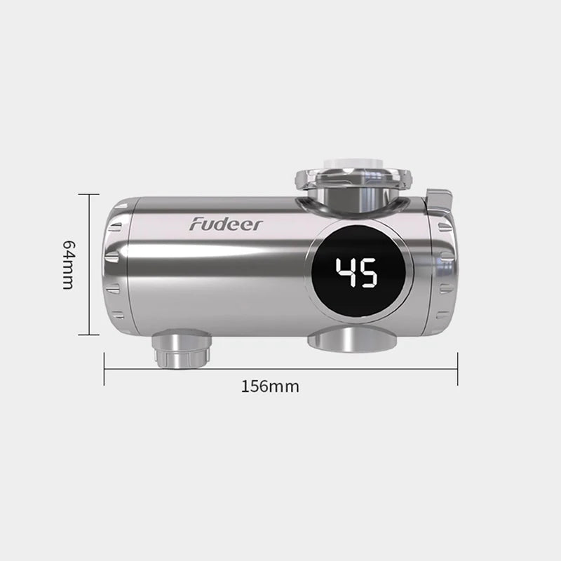 3000W Electric Water Heater Quick Install Instant Heating Faucet Hot and Cold Double Outlet Tap with Temperature Display 220V