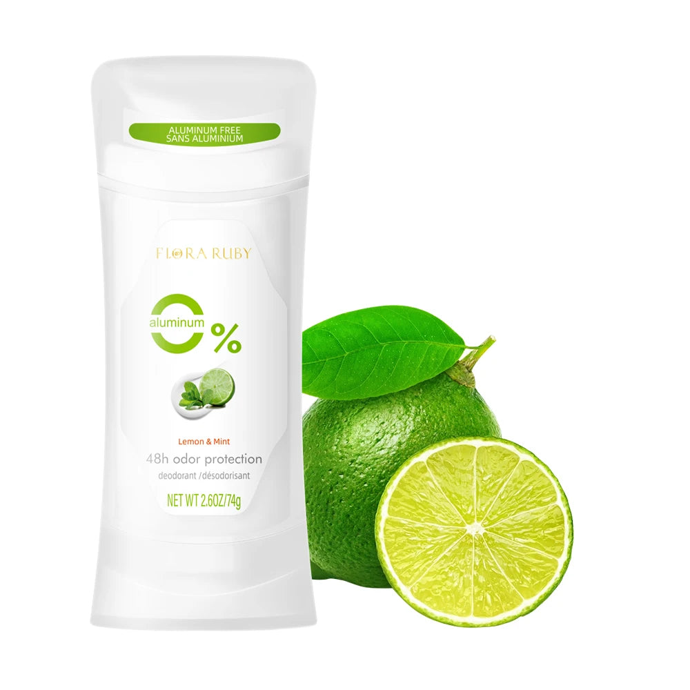 2PCS/Set Body Odor Remover，Deodorant stick，Aluminum Free，48H Natural Flower Scent Deodorize, Long Lasting and Refreshing Dryness