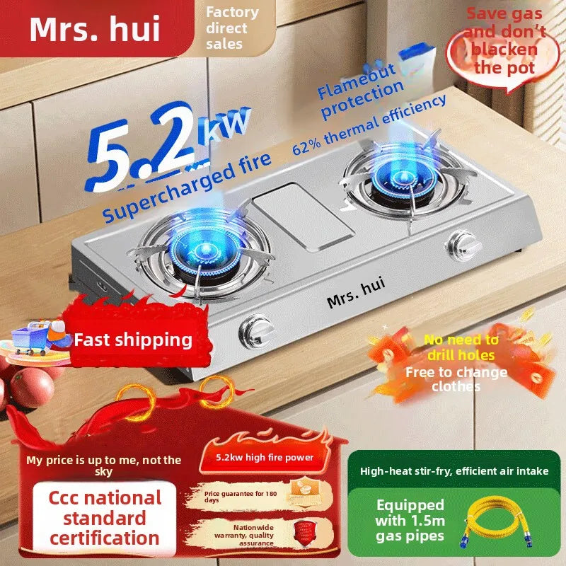 High Pressure Gas Stove for Home Use LPG Natural Gas Stove Commercial Strong Flame Cooker