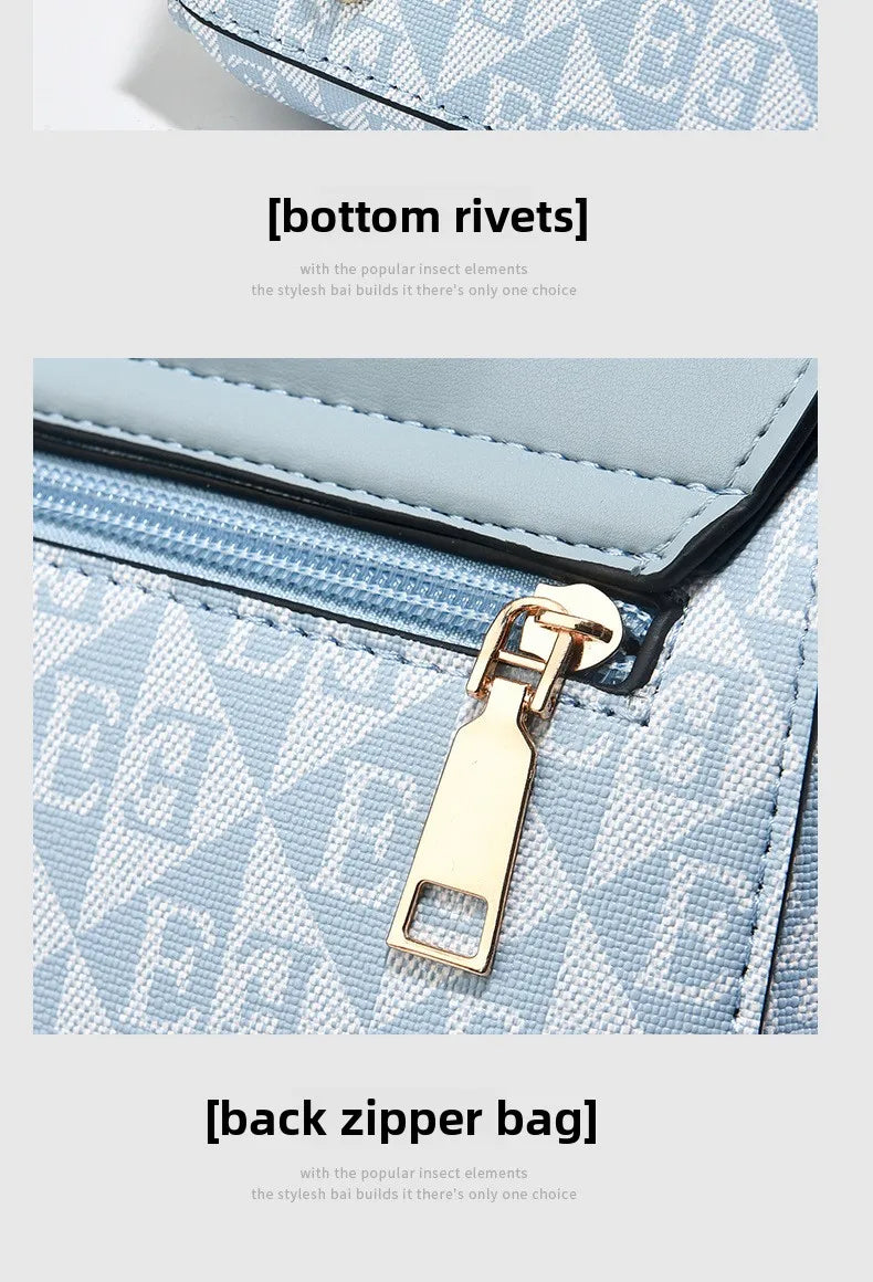 Women's Handbag, New Fashion Trend, Embossed Solid Color, Versatile Casual Shoulder and Crossbody Bag for Women