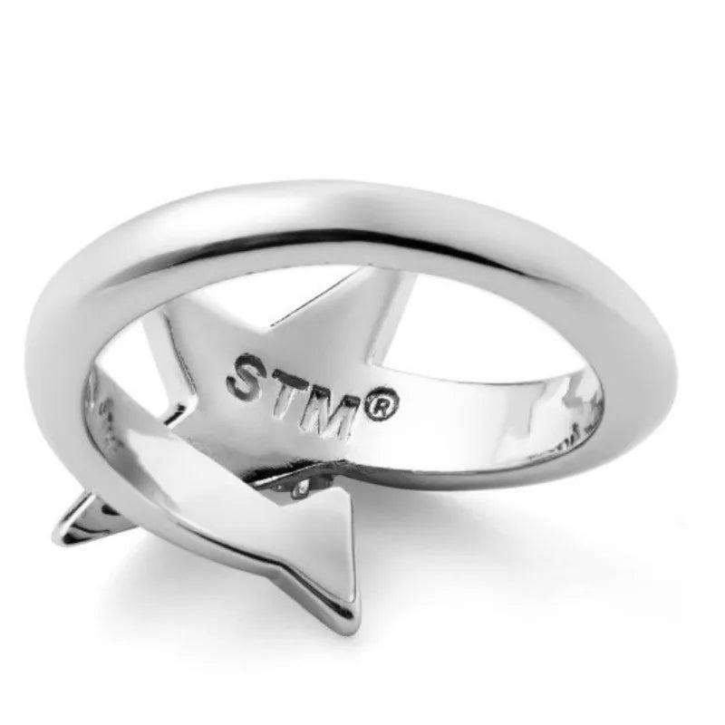 Personalized and creative adjustable opening fashionable shiny brick simple metal ring exquisite girlfriend diamond jewelry gift