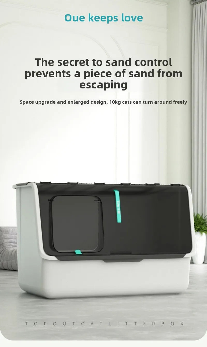 Large Enclosed Cat Toilet Waterproof Removable Washable Cat Litter Box Pet Cleaning Products Accessories Cat Bedpans Supplies
