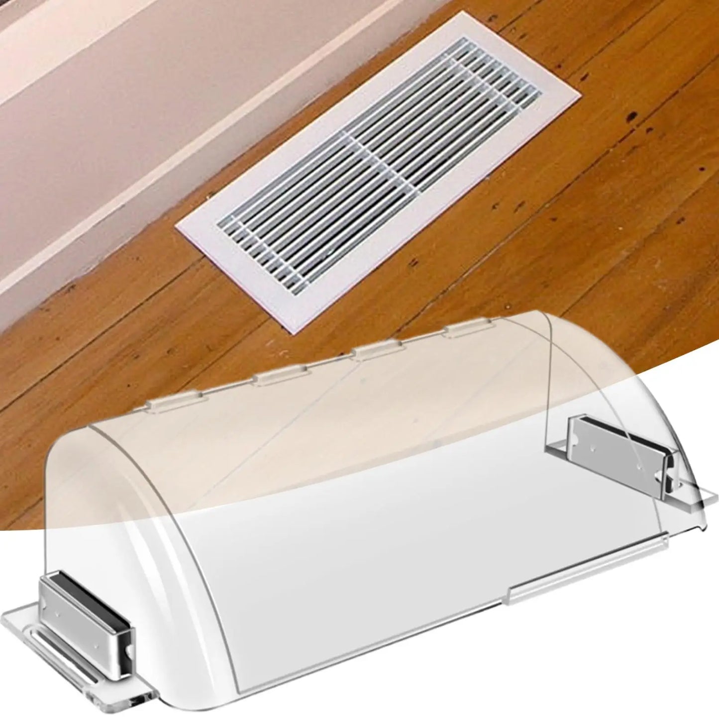 Home Air Vent Deflector PC Magnetic Heat Register Deflector Outlet Shield Air Vent Diverter Double-layer Floor Vent Deflector