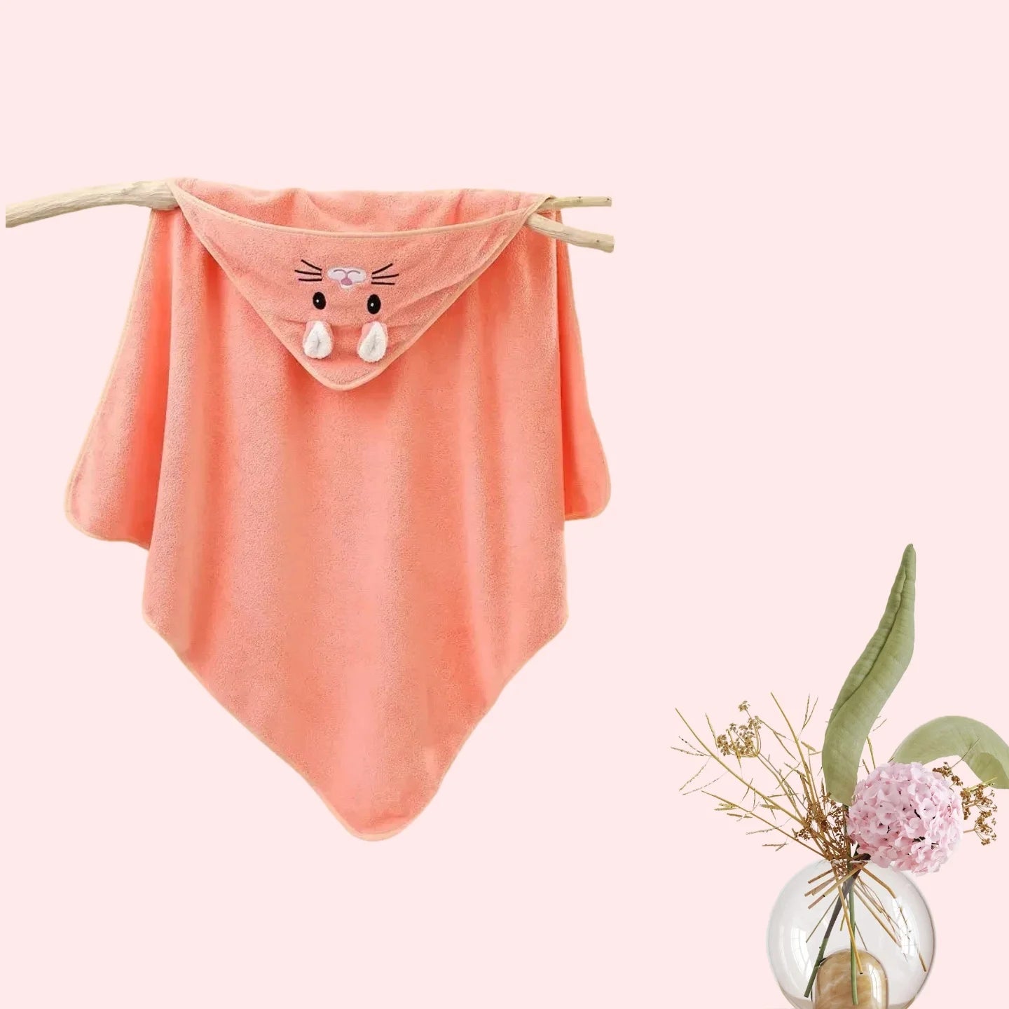 Coral Fleece Baby Bath Towels Soft Newborn Hooded Towel Blanket Cute Toddler Bathrobe Warm Sleeping Swaddle Wrap for Boys Girls