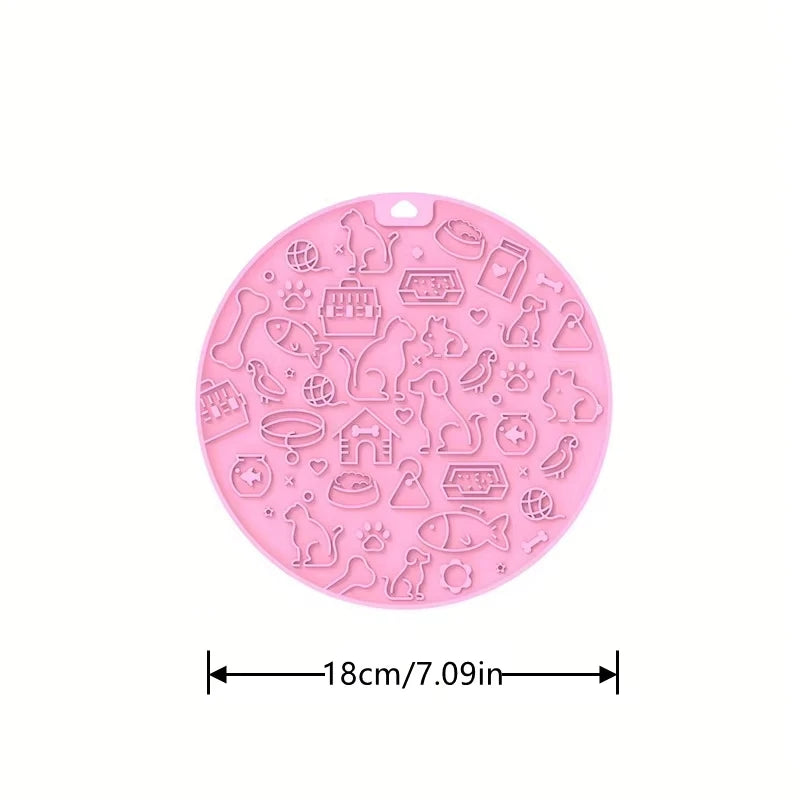 Pet Feeding Mat Silicone Dog Licking Pad Square Dogie Feeding Training Pad for Dry-wet Food Dog Feeder Pet Mat Water Feeding Mat