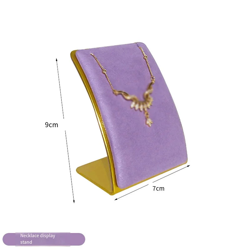 Metal Jewelry Display Stand ,Purple Velvet Organizer Props,Rings Necklaces Bracelets Holder for Trade Show,Store Window Storage